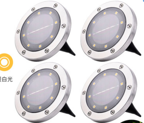 چراغ چمن خورشیدی LED ضد آب 304 استیل ضد زنگ