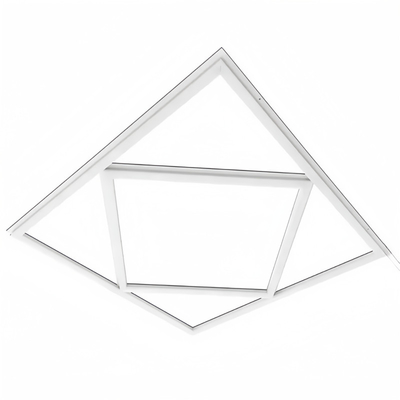 طراحی DIY 595x595 روشنایی لبه داخلی LED روشنایی قاب پانل متراکم برای مرکز خرید دفتر