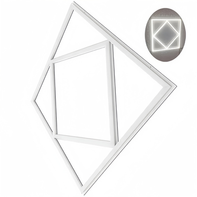 طراحی DIY 595x595 روشنایی لبه داخلی LED روشنایی قاب پانل متراکم برای مرکز خرید دفتر