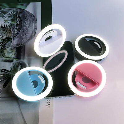 Cri70 Selfie Led Ring Light گیره فلش زیبایی عکاسی روی گوشی با باتری قابل حمل